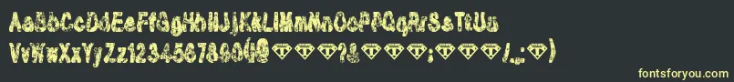 TioemBlackDistressed Font – Yellow Fonts on Black Background