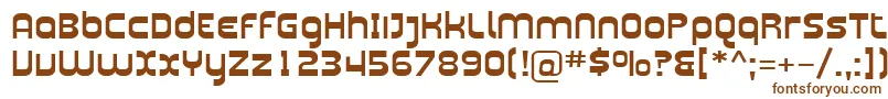 Sfplasmaticaext-fontti – ruskeat fontit valkoisella taustalla