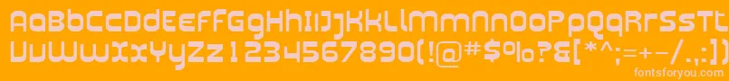 Sfplasmaticaext Font – Pink Fonts on Orange Background