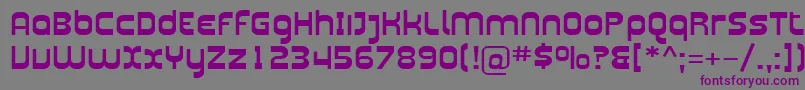 フォントSfplasmaticaext – 紫色のフォント、灰色の背景