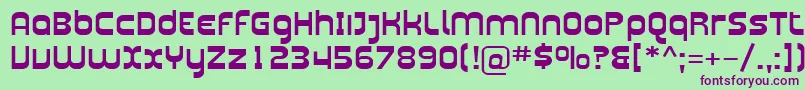 Sfplasmaticaext Font – Purple Fonts on Green Background