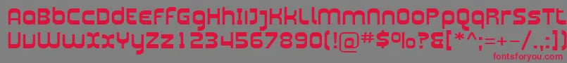 Sfplasmaticaext Font – Red Fonts on Gray Background