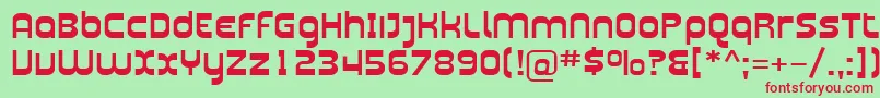 Sfplasmaticaext Font – Red Fonts on Green Background