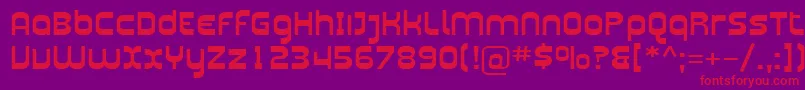 Sfplasmaticaext Font – Red Fonts on Purple Background