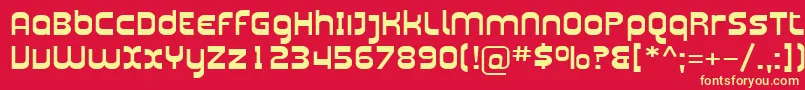 Sfplasmaticaext Font – Yellow Fonts on Red Background