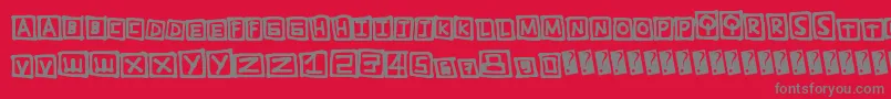 フォントTightbox – 赤い背景に灰色の文字