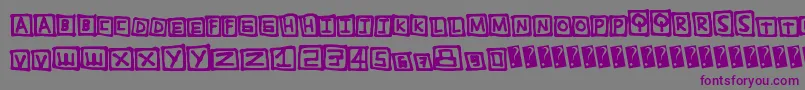 フォントTightbox – 紫色のフォント、灰色の背景