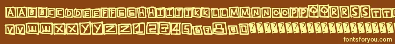 Шрифт Tightbox – жёлтые шрифты на коричневом фоне