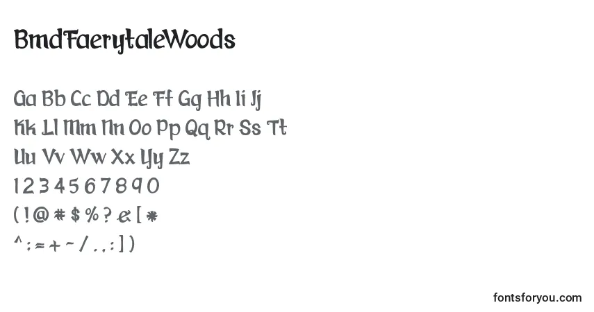 BmdFaerytaleWoods Font – alphabet, numbers, special characters