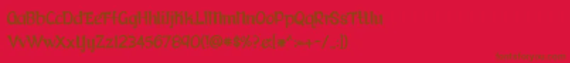 BmdFaerytaleWoods Font – Brown Fonts on Red Background