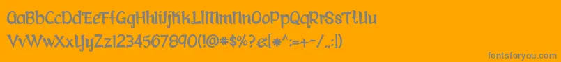 BmdFaerytaleWoods Font – Gray Fonts on Orange Background