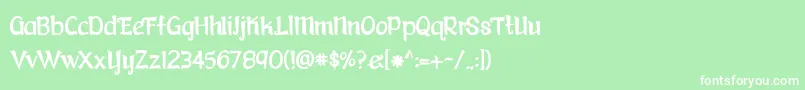 BmdFaerytaleWoods Font – White Fonts on Green Background