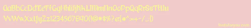 BmdFaerytaleWoods Font – Yellow Fonts on Pink Background