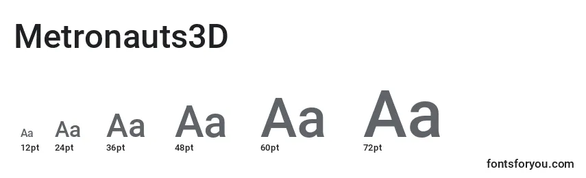 Metronauts3D Font Sizes