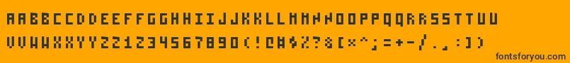Pzim3x5 Font – Black Fonts on Orange Background