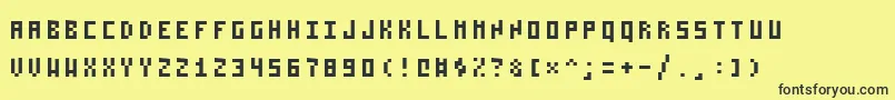 Pzim3x5 Font – Black Fonts on Yellow Background