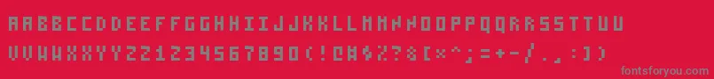 Pzim3x5 Font – Gray Fonts on Red Background