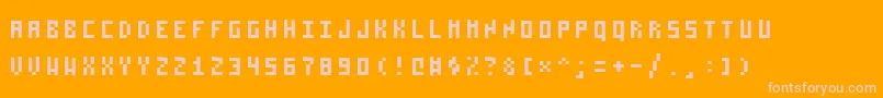 Pzim3x5 Font – Pink Fonts on Orange Background