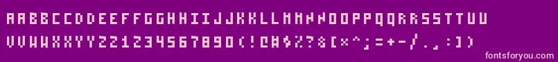 Pzim3x5 Font – Pink Fonts on Purple Background