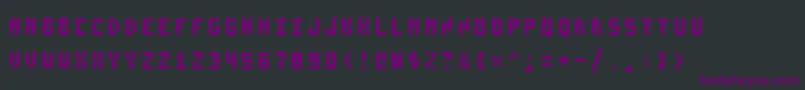 Pzim3x5 Font – Purple Fonts on Black Background