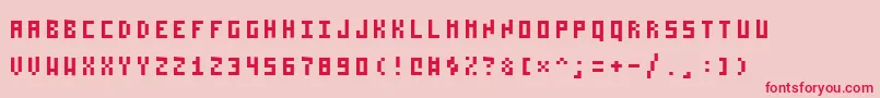 Pzim3x5 Font – Red Fonts on Pink Background