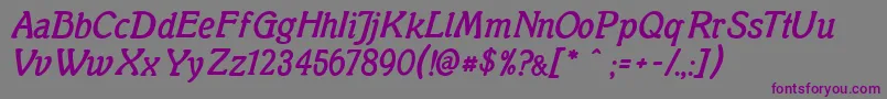 Mutterkrausehalbfett Font – Purple Fonts on Gray Background