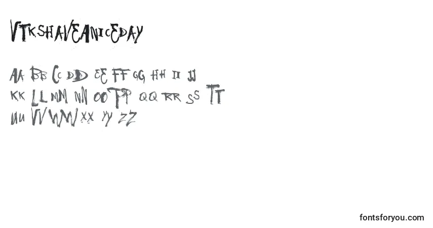 Schriftart VtksHaveANiceDay – Alphabet, Zahlen, spezielle Symbole