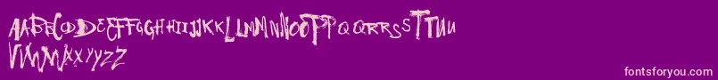 VtksHaveANiceDay Font – Pink Fonts on Purple Background