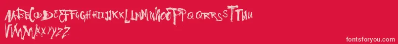 VtksHaveANiceDay-Schriftart – Rosa Schriften auf rotem Hintergrund
