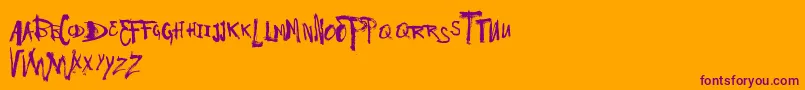 VtksHaveANiceDay-Schriftart – Violette Schriften auf orangefarbenem Hintergrund