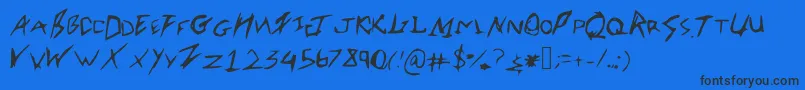 fuente Robertsfont – Fuentes Negras Sobre Fondo Azul