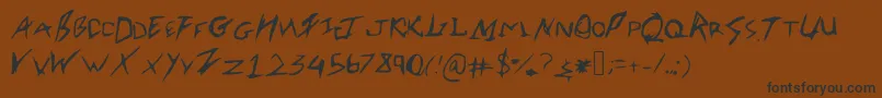 Robertsfont-Schriftart – Schwarze Schriften auf braunem Hintergrund
