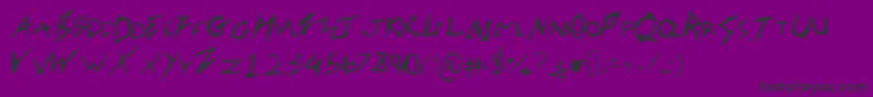 Police Robertsfont – polices noires sur fond violet