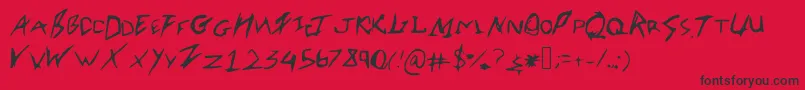 Robertsfont Font – Black Fonts on Red Background