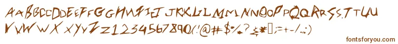 Robertsfont Font – Brown Fonts on White Background