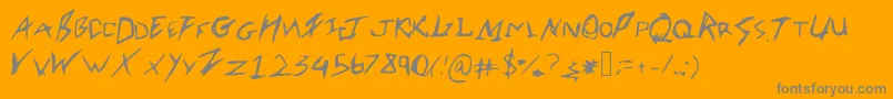 Robertsfont Font – Gray Fonts on Orange Background