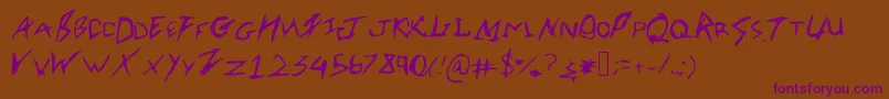 Robertsfont Font – Purple Fonts on Brown Background
