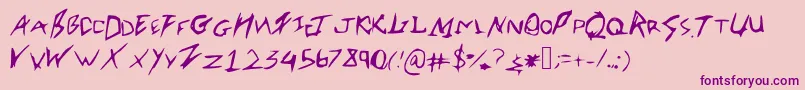 Robertsfont-fontti – violetit fontit vaaleanpunaisella taustalla