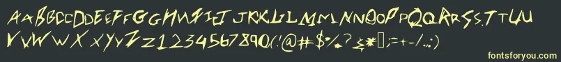 Шрифт Robertsfont – жёлтые шрифты на чёрном фоне