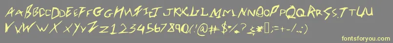 Robertsfont Font – Yellow Fonts on Gray Background