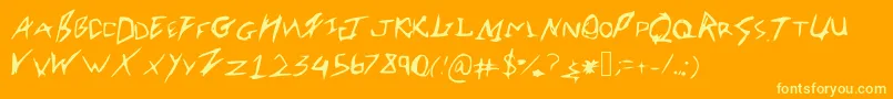 fuente Robertsfont – Fuentes Amarillas Sobre Fondo Naranja
