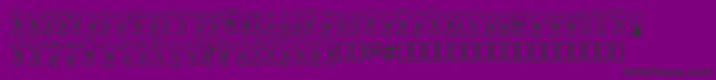 Police PopupfontioRegular – polices noires sur fond violet
