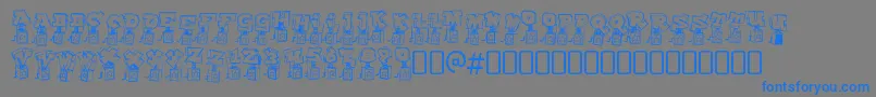 PopupfontioRegular Font – Blue Fonts on Gray Background