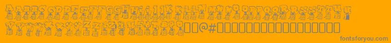 PopupfontioRegular Font – Gray Fonts on Orange Background