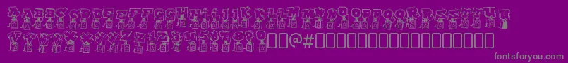 PopupfontioRegular Font – Gray Fonts on Purple Background