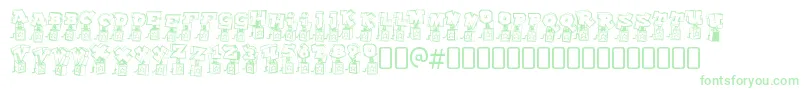 Fonte PopupfontioRegular – fontes verdes