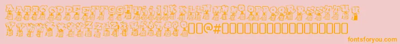 PopupfontioRegular Font – Orange Fonts on Pink Background