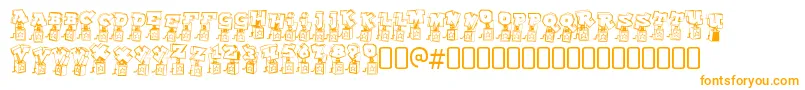 PopupfontioRegular Font – Orange Fonts on White Background