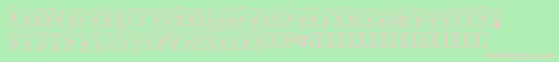 PopupfontioRegular Font – Pink Fonts on Green Background