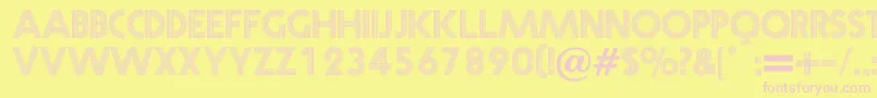 Prisma Font – Pink Fonts on Yellow Background